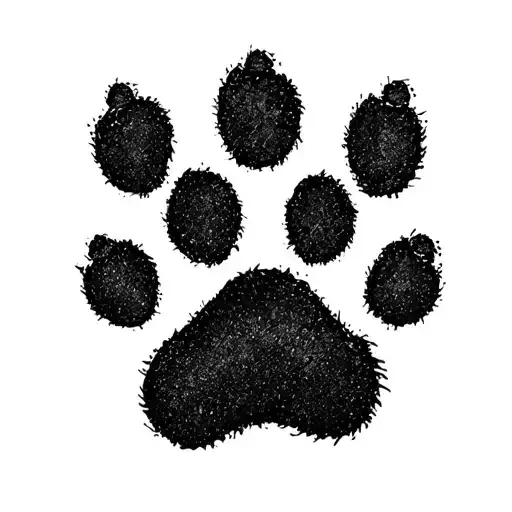 Pet Paw Prints With Background