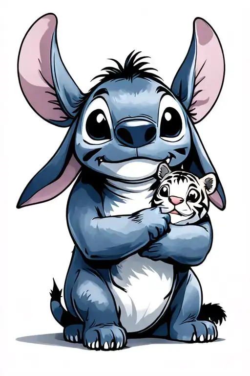 Stitch Holding Eeyore And Tiger