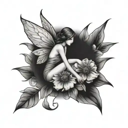 Fairy Sitting On A Flower