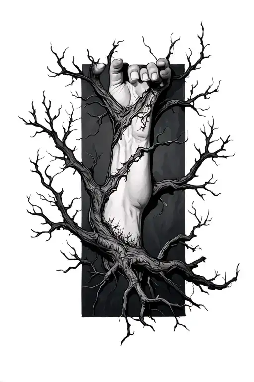 Branches Of A Tree That Surrounds The Forearm Towards The Hand