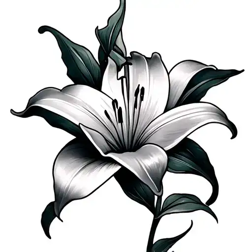 Lily Tattoo Small On Ribs With Design