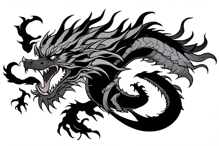 Japanese Dragon Emerging