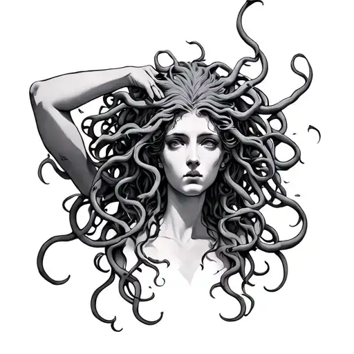 Medusa Holding The Head