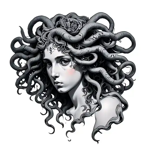 Medusa Holding The Head