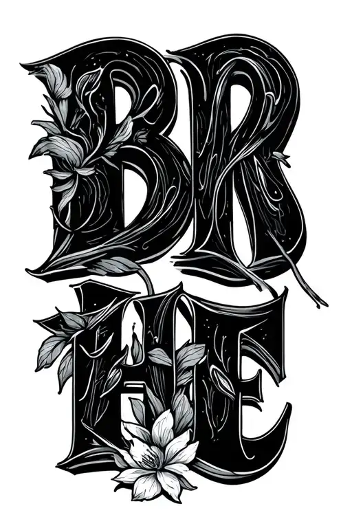 The Word Breathe In Handwriting Styles With Some Sort Of Natural Picture