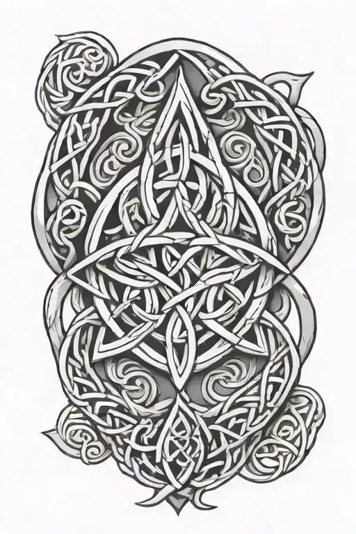 Celtic Knot Design Incorporating Triquetra