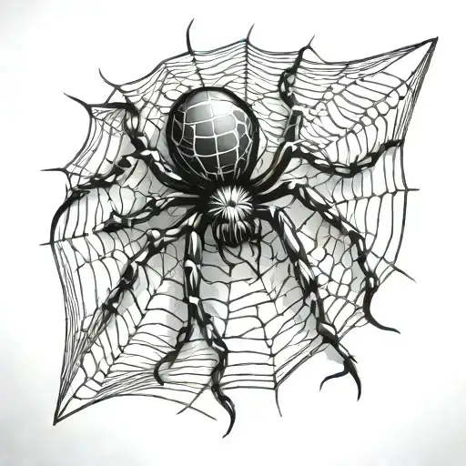 Spider Descending The Web
