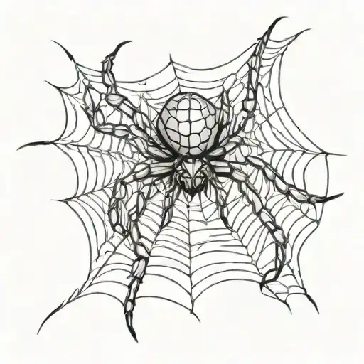 A Spider Crawling Down The Web