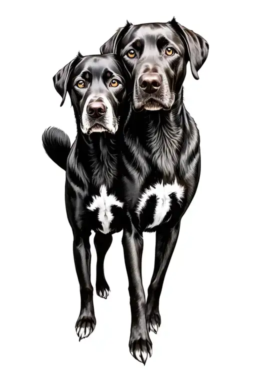 2 Labrador Dog Together