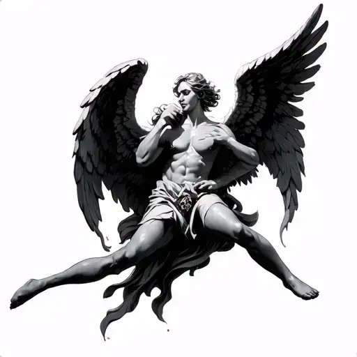 Angel Fighting Dark Figuers