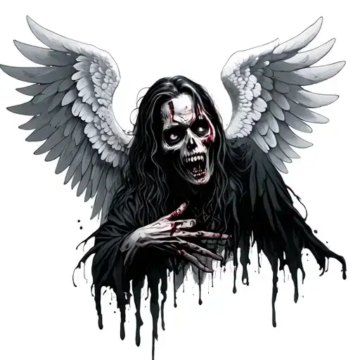 Zombie' Inside Angel Wings