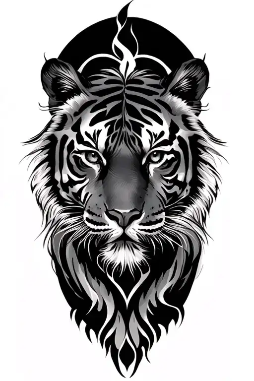 Tiger And Pisces And Polynesian