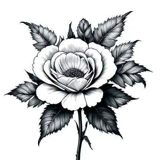 Carnation And Daisy Rose Intertwined