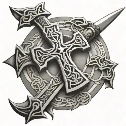 Celtic Cross And Sword