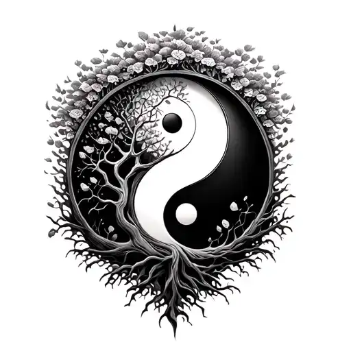 Yin Yang Tree Of Life