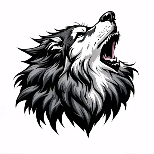 Viking Wolf Howling