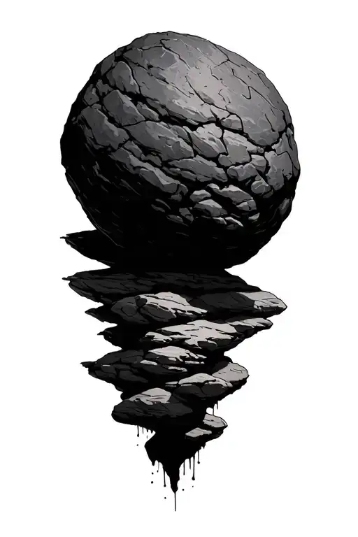 Sisyphus Rolling Boulder