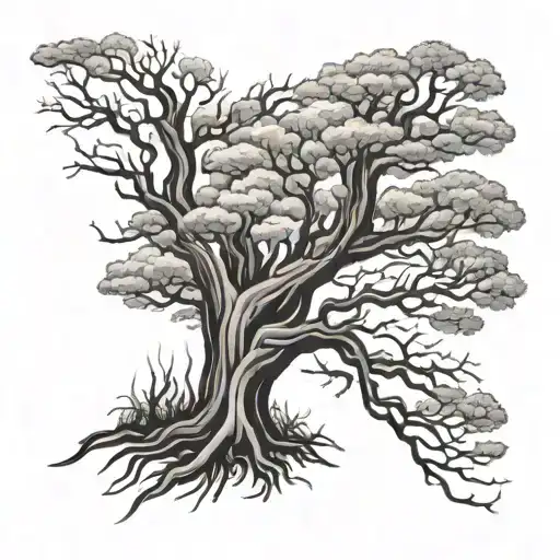 Tree Fire Arm Sleeve Tatoo