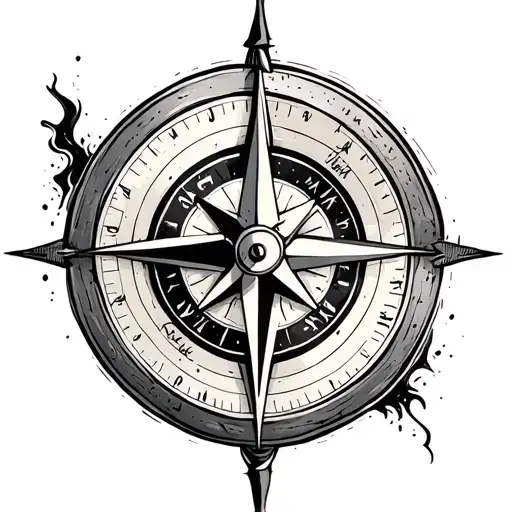 Compass Inside Vinyl Record