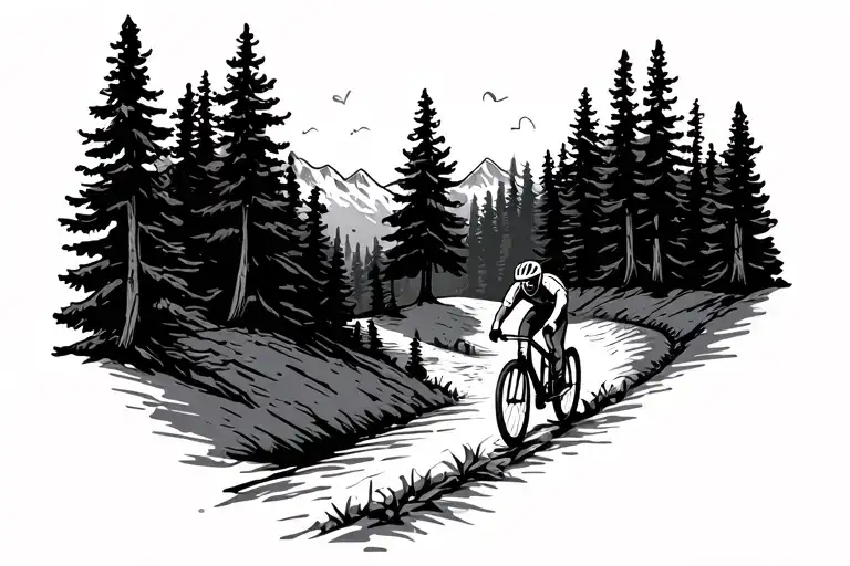 Mountain Mtb Trail Forest Heartbeat Line Love Road Free