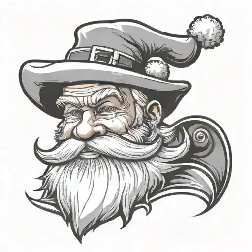 Santa Claus In Cowboy Hat