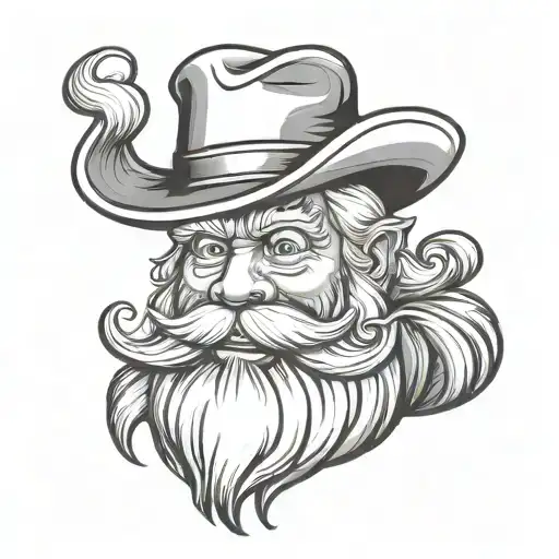 Santa Claus In Cowboy Hat