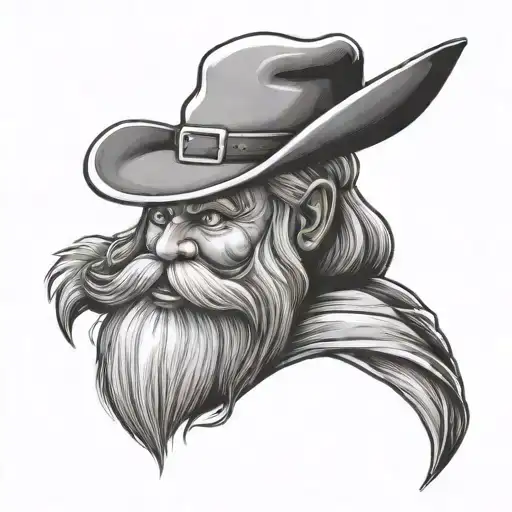 Santa Claus In Cowboy Hat