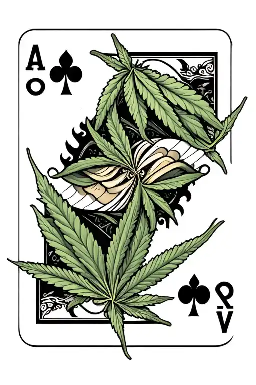 Playing Card And Weed