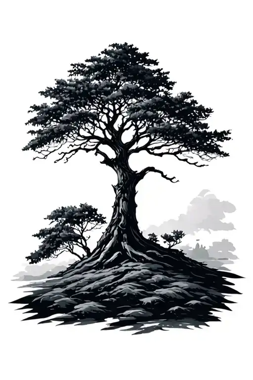 Single Tree Silhouette