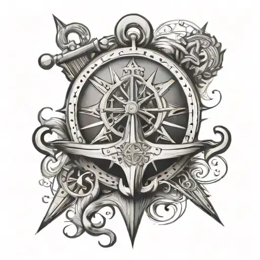 Anchor Compass Cross