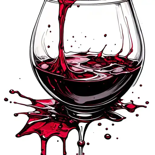 Broken Wine Bowl And Leakage Wine