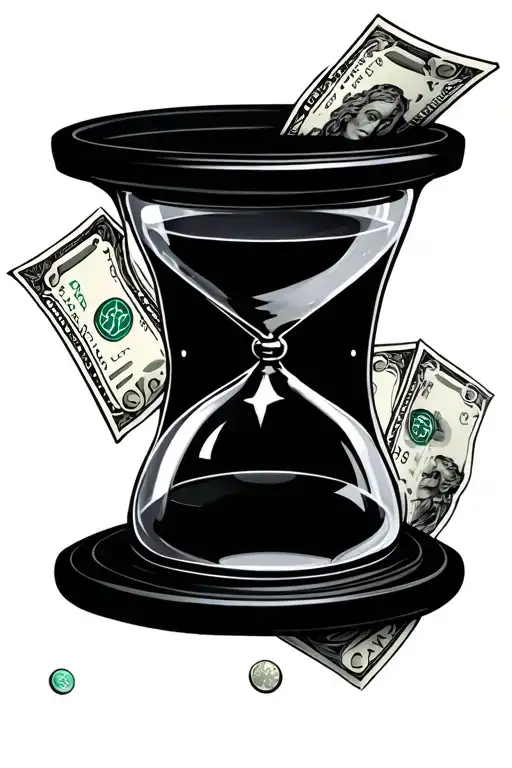 Hour Glass Time Is Money