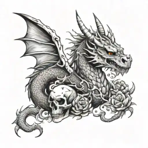 Dragon And Skull