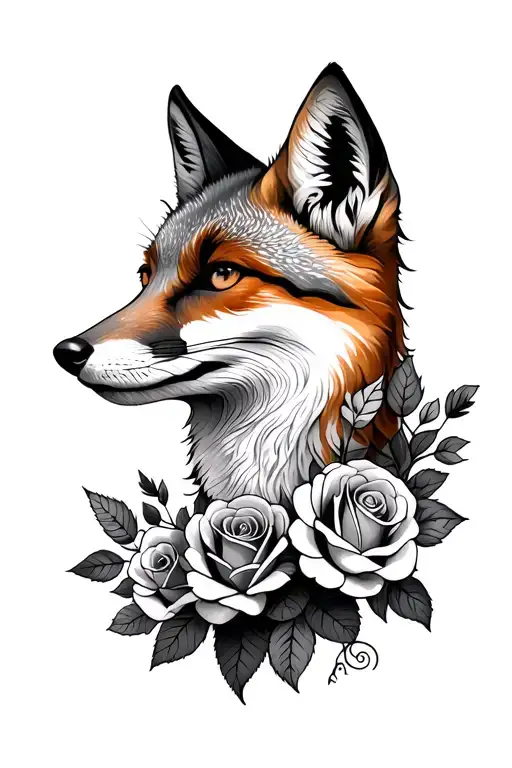 Fox And Roses Blooming