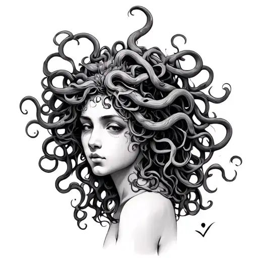 Medusa Holding The Head
