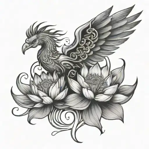 Pheonix Lotus And Unilome Symbol