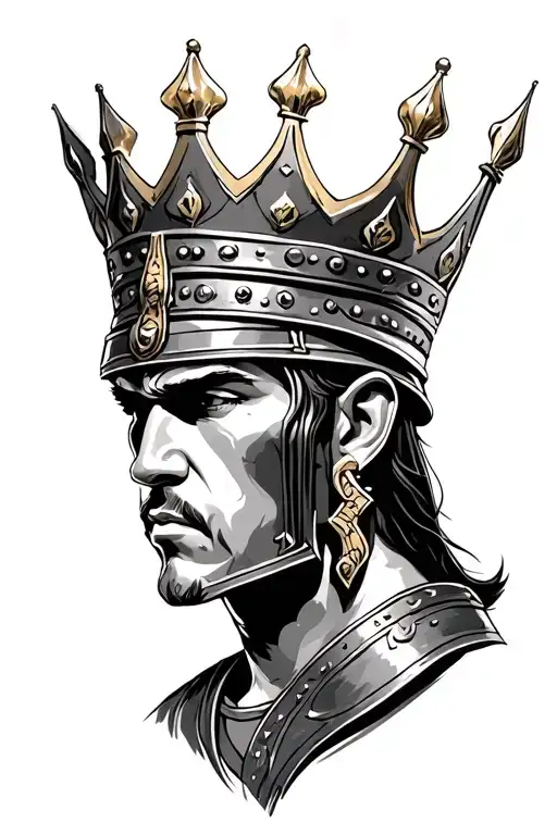 Gladiator And Crown Concept