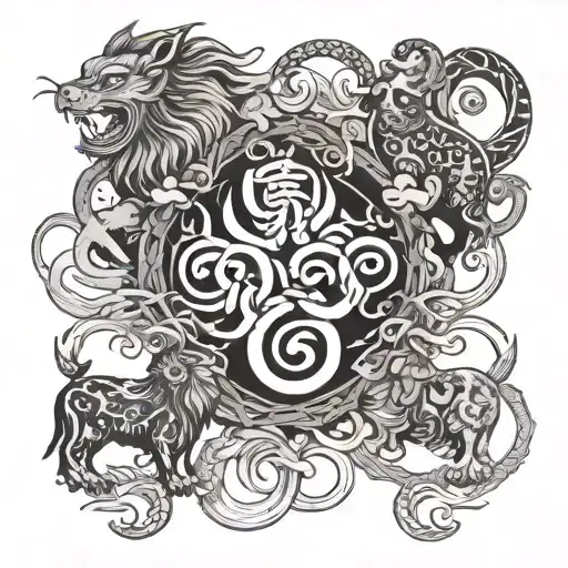 Chinese Zodiac Signs Intertwined