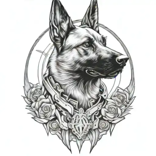 Biomechanical Belgian Malinois Dog