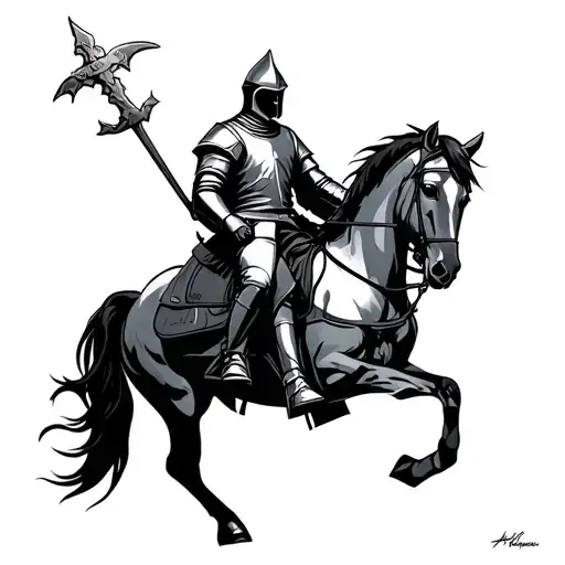Knight Riding A Horse