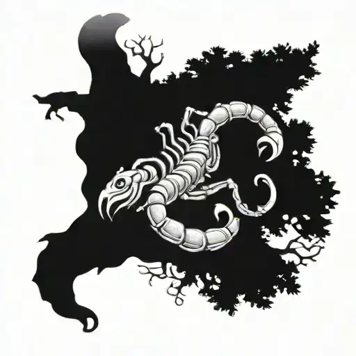 Scorpion Overlooking A Family Tree