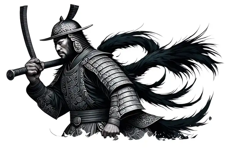 Samurai Warrior Holding