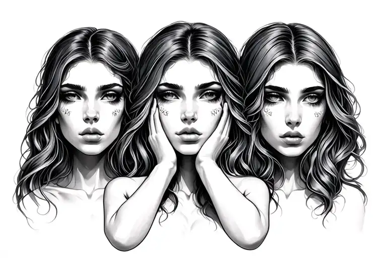 Hear No Evil Speak No Evil See No Evil Women's Faces