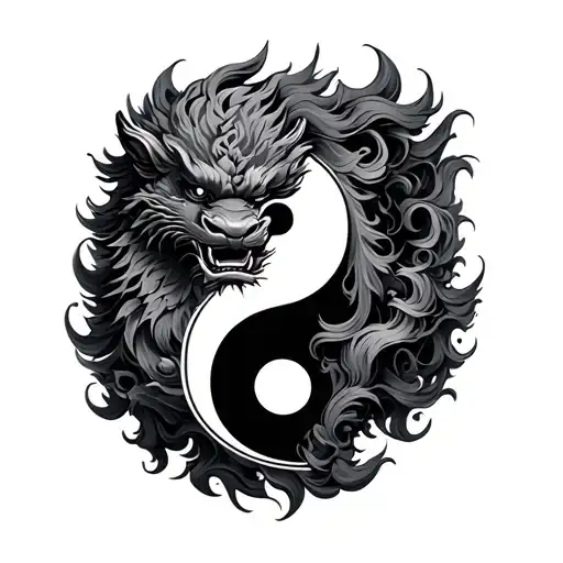 Foo Dog Yin Yang