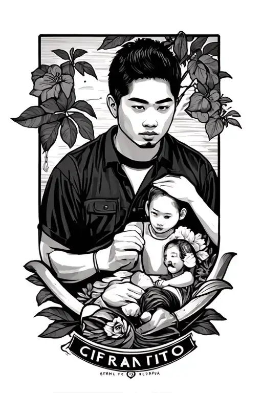 Leg Tattoo For Ofw From Philippines Working To Japan And A Good Provider To His Family