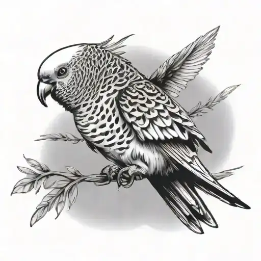 Budgie Bird Flying Away