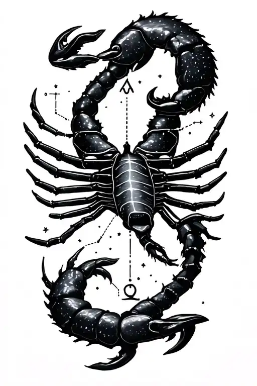 Scorpio And Libra Constellations Forming Into And Arm Band