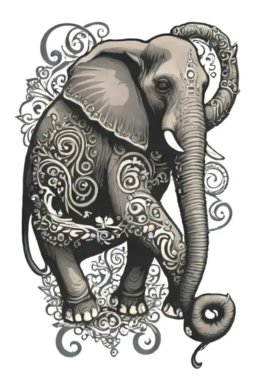 Occupational Therapy Tools Incorporated Into A Dancing Elephant Design