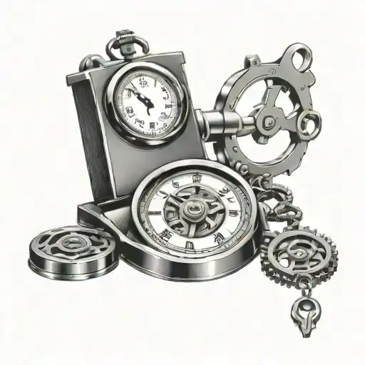 Embosser Machine & Stop Watch & Money