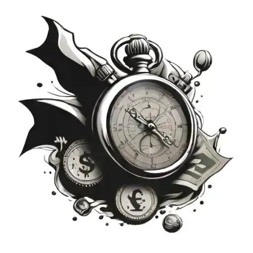 Stopwatch And Aud Money